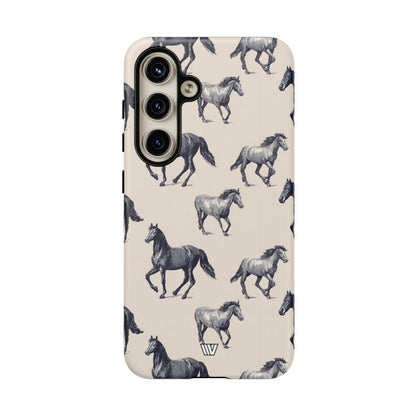 Horse Sketches Tough Phone Case – Samsung Galaxy S24, Matte