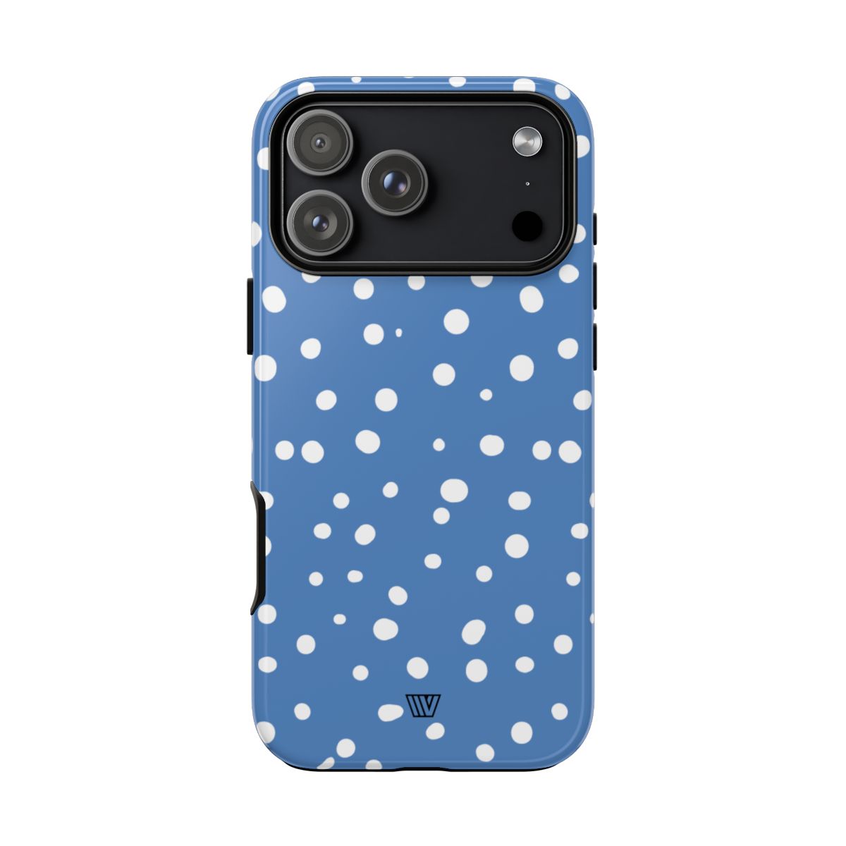 Dusty Blue Dots Tough Phone Case – iPhone 17 Pro Max, Glossy