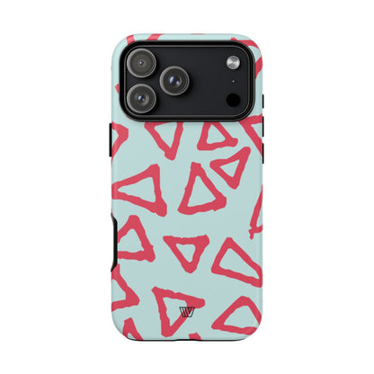 Triangle Doodle Tough Phone Case – iPhone 17 Pro Max, Matte