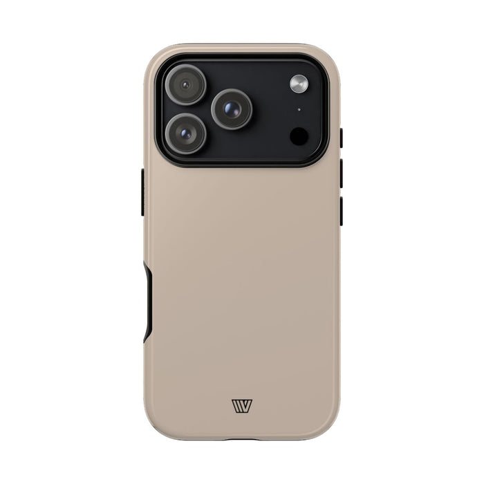 Beige Tough Phone Case – iPhone 18 Pro, Glossy