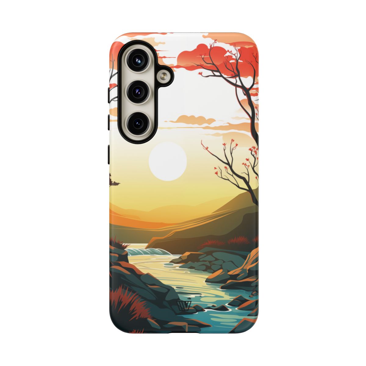 River Sunset Tough Phone Case – Samsung Galaxy S24 Plus, Matte