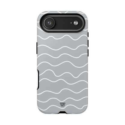 Gray Waves Tough Phone Case – iPhone 17 Air, Glossy