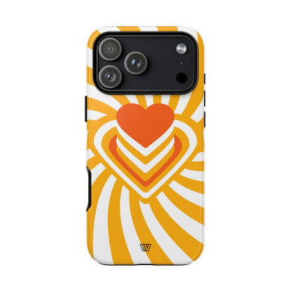 Heart Ray Stack Tough Phone Case – iPhone 17 Pro Max, Glossy