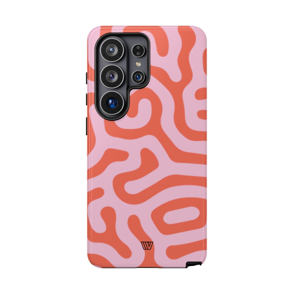 Coral Organic Lines Tough Phone Case – Samsung Galaxy S26 Ultra, Glossy