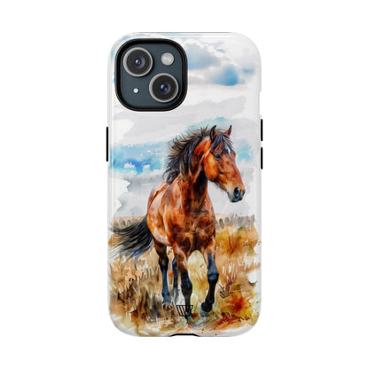 Watercolor Horse MagSafe Tough iPhone Case – iPhone 15, Glossy
