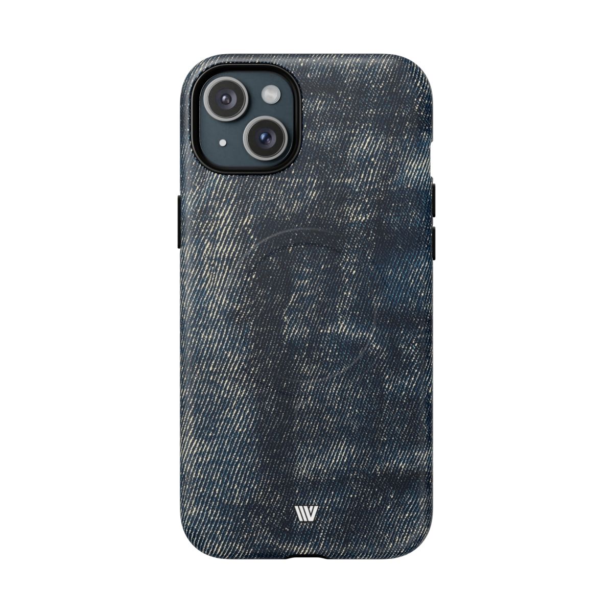 Faded Denim MagSafe Tough iPhone Case – iPhone 15 Plus, Matte