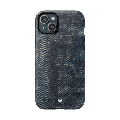 Faded Denim MagSafe Tough iPhone Case – iPhone 15 Plus, Matte