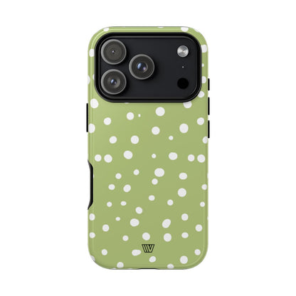 PALE OLIVE DOTS | Tough Phone Case