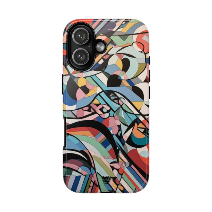 Abstract Mural Tough Phone Case – iPhone 17, Glossy