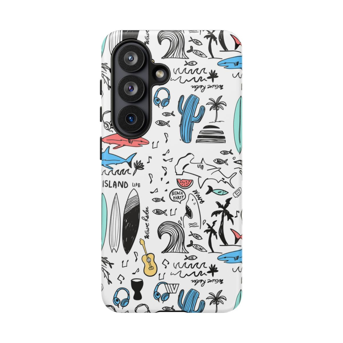 Doodle Beach Party Tough Phone Case – Samsung Galaxy S26, Matte