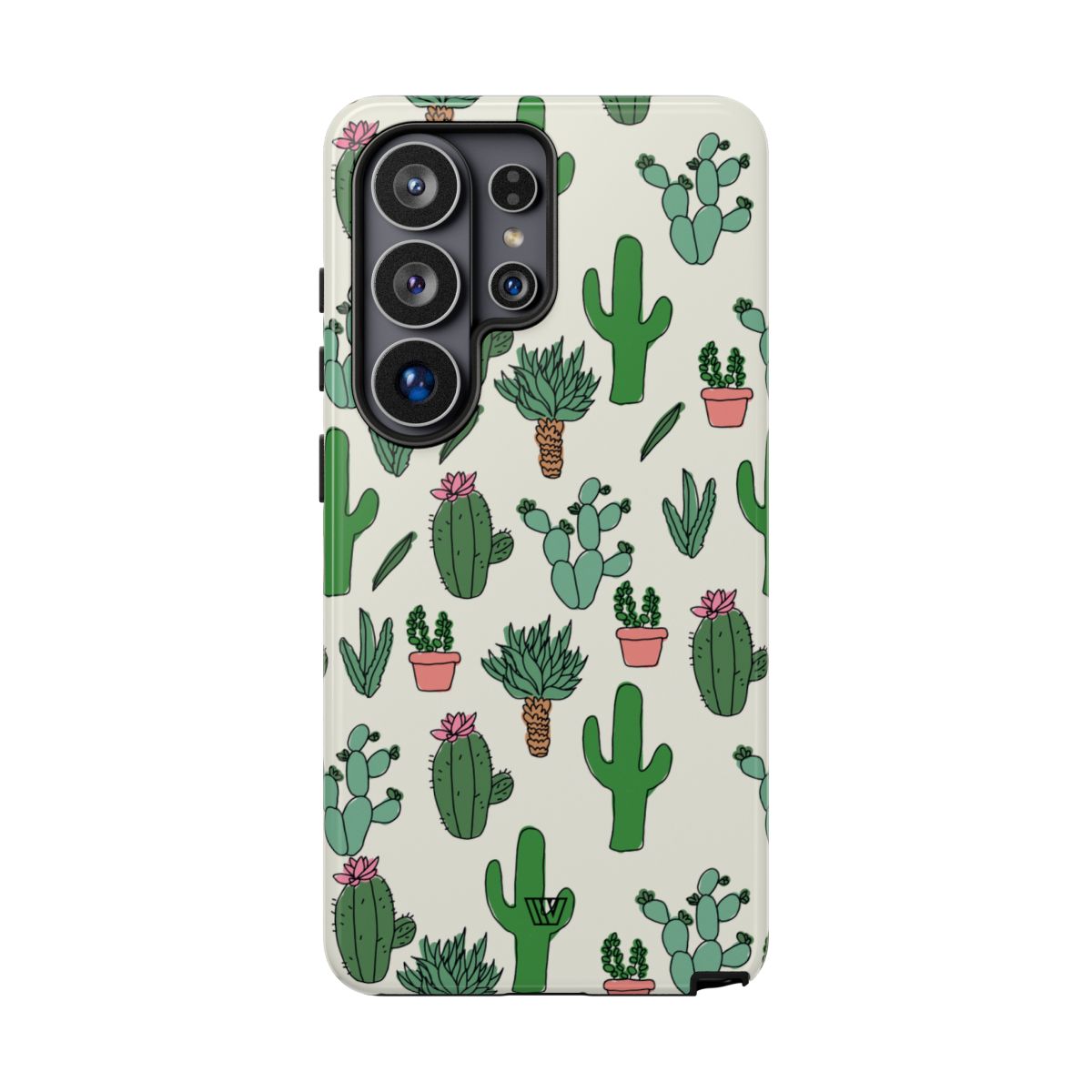 Cactus Doodles Tough Phone Case – Samsung Galaxy S26 Ultra, Glossy