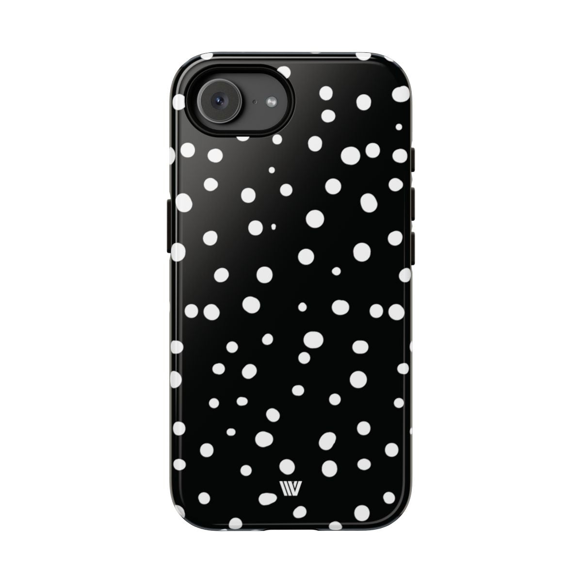 Black and White Dots Tough Phone Case – iPhone 17e, Glossy