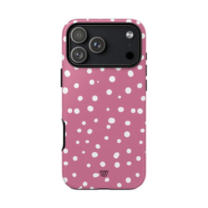 Blush Red Dots Tough Phone Case – iPhone 17 Pro Max, Glossy