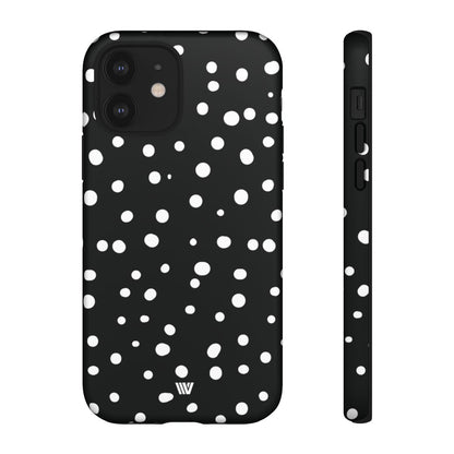 Black and White Dots Tough Phone Case – iPhone 12, Matte