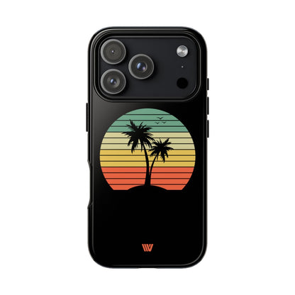 Retro Palms Tough Phone Case – iPhone 17 Pro, Glossy