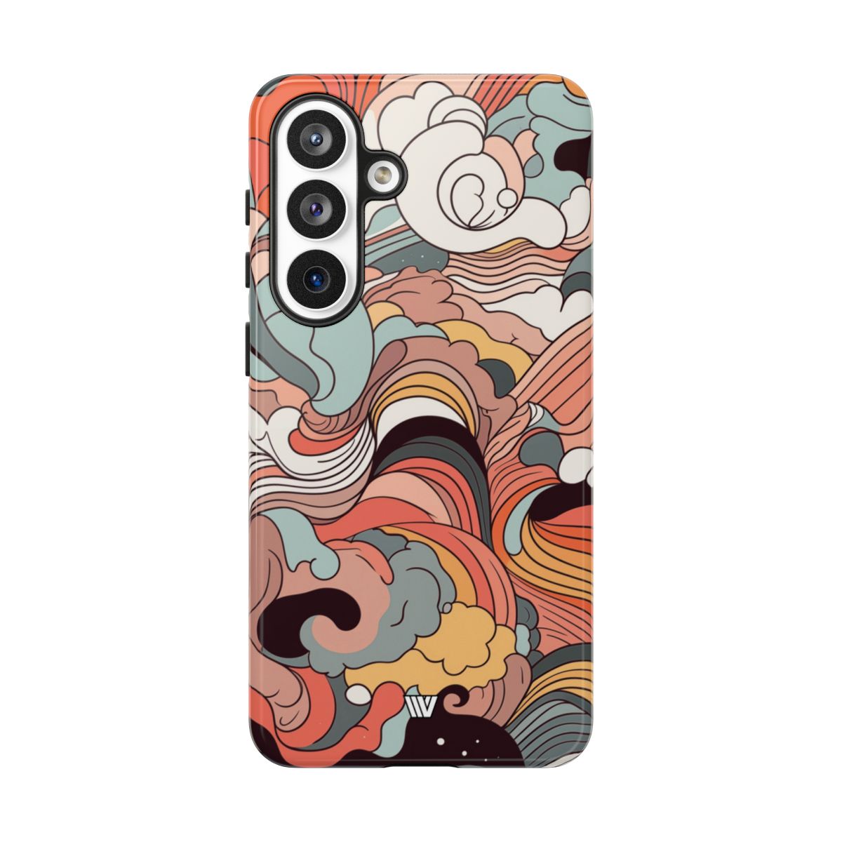 Abstract Doodle Clouds Tough Phone Case – Samsung Galaxy S26 Plus, Glossy