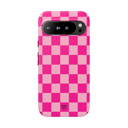 HOT PINK CHECKERBOARD | Tough Phone Case