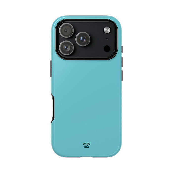 Cyan Tough Phone Case – iPhone 18 Pro, Glossy