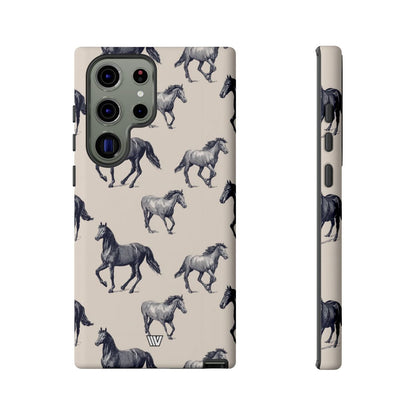 Horse Sketches Tough Phone Case – Samsung Galaxy S23 Ultra, Matte
