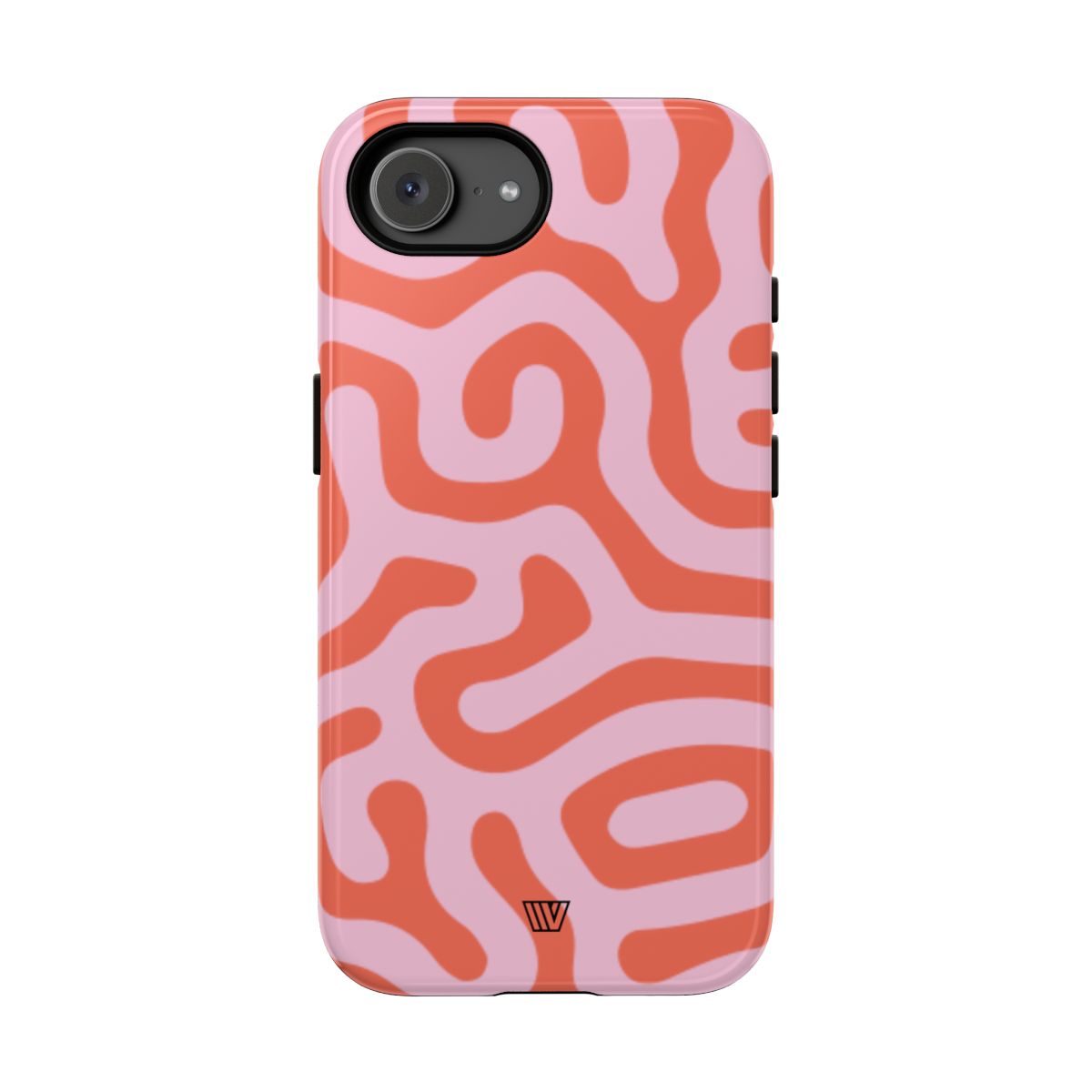 Coral Organic Lines Tough Phone Case – iPhone 17e, Glossy