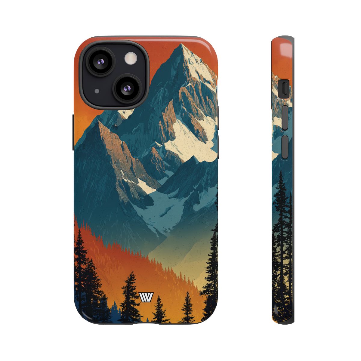 Sunset Summit Tough Phone Case – iPhone 13 Mini, Glossy