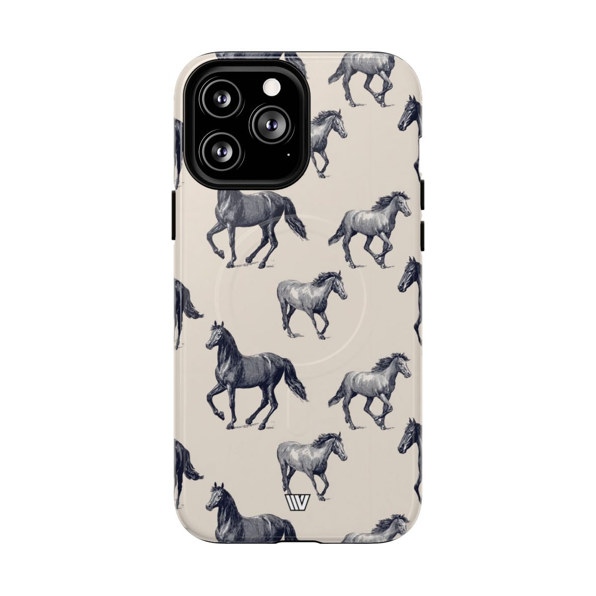 Horse Sketches MagSafe Tough iPhone Case – iPhone 13 Pro Max, Glossy