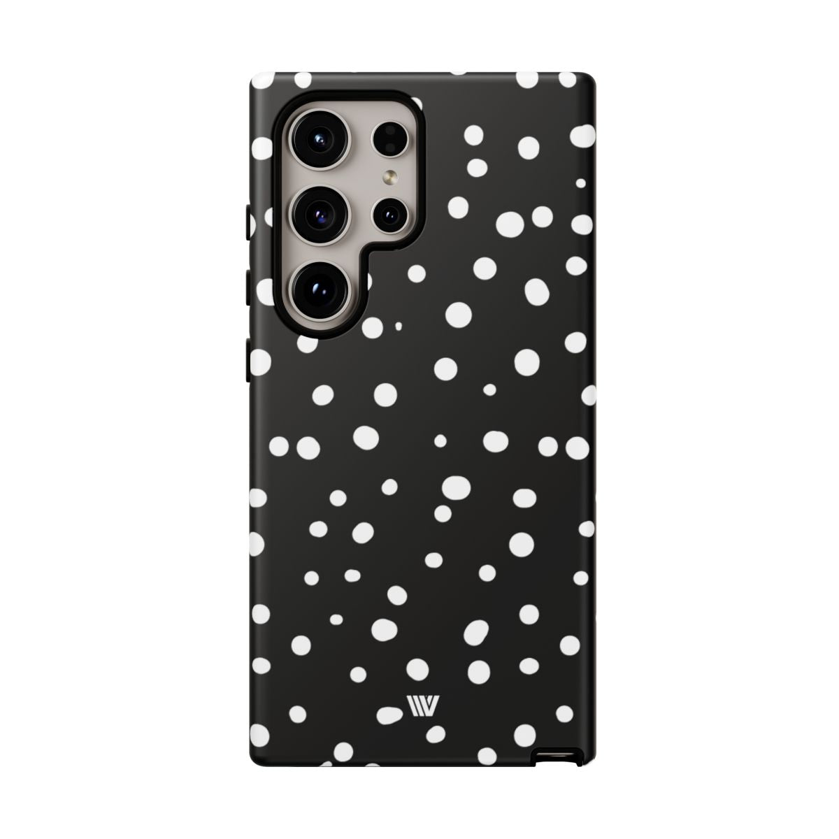 Black and White Dots Tough Phone Case – Samsung Galaxy S24 Ultra, Matte