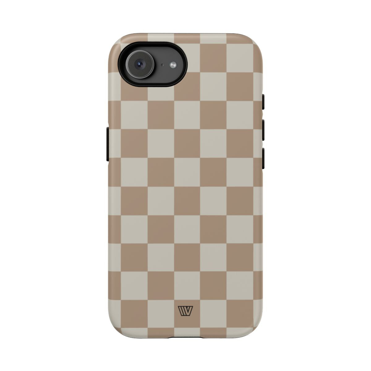 Neutral Checkerboard Tough Phone Case – iPhone 17e, Matte