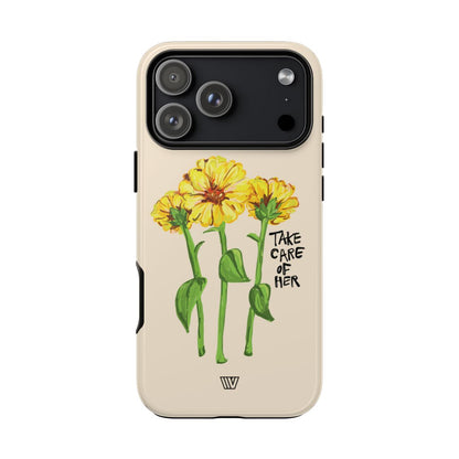 Take Care of Her Tough Phone Case – iPhone 18 Pro Max, Glossy