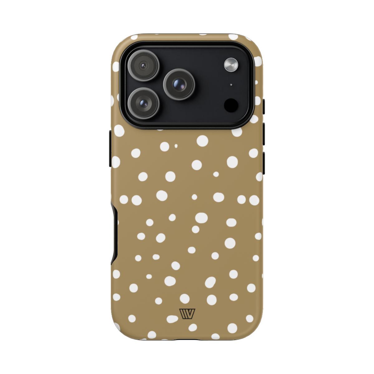 Dark Beige Dots Tough Phone Case – iPhone 17 Pro, Matte