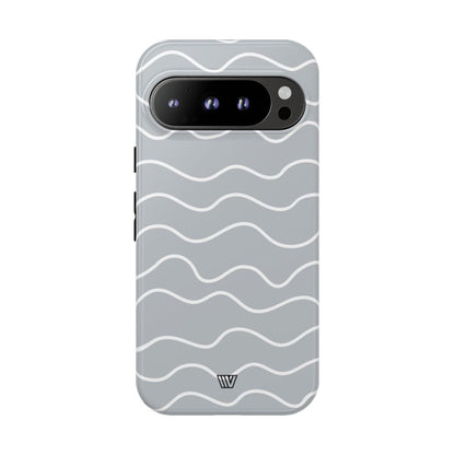 Gray Waves Tough Phone Case – Google Pixel 9 Pro, Glossy