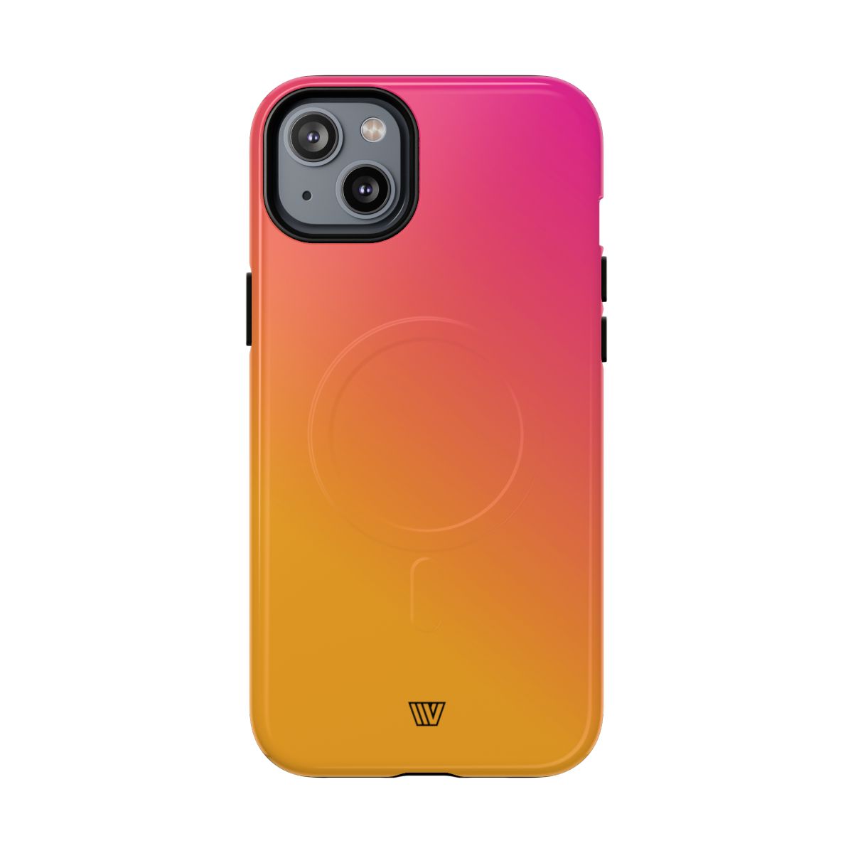 Hot Pink Orange MagSafe Tough iPhone Case – iPhone 14 Plus, Glossy