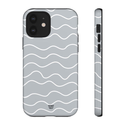 Gray Waves Tough Phone Case – iPhone 12, Glossy
