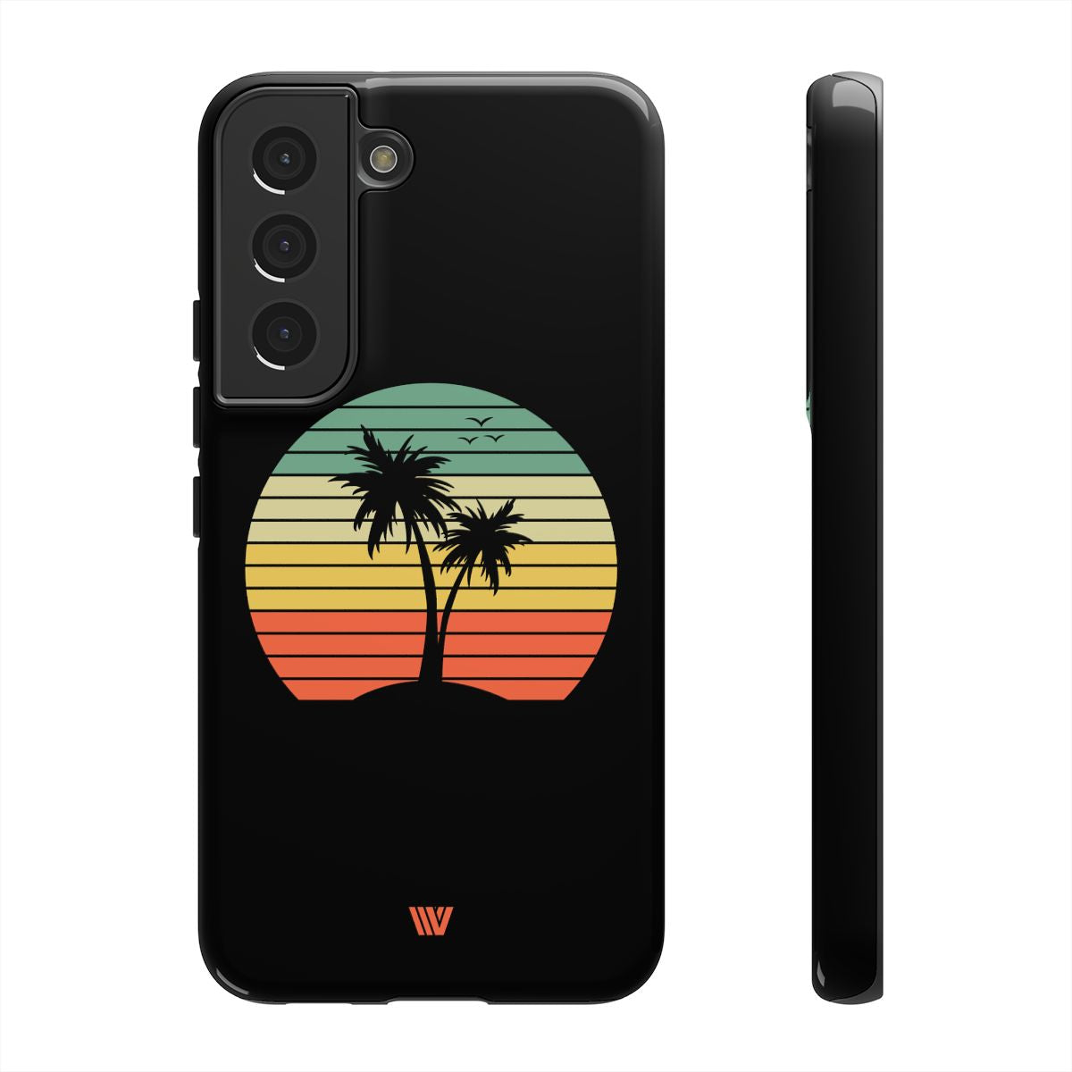 Retro Palms Tough Phone Case – Samsung Galaxy S22, Glossy