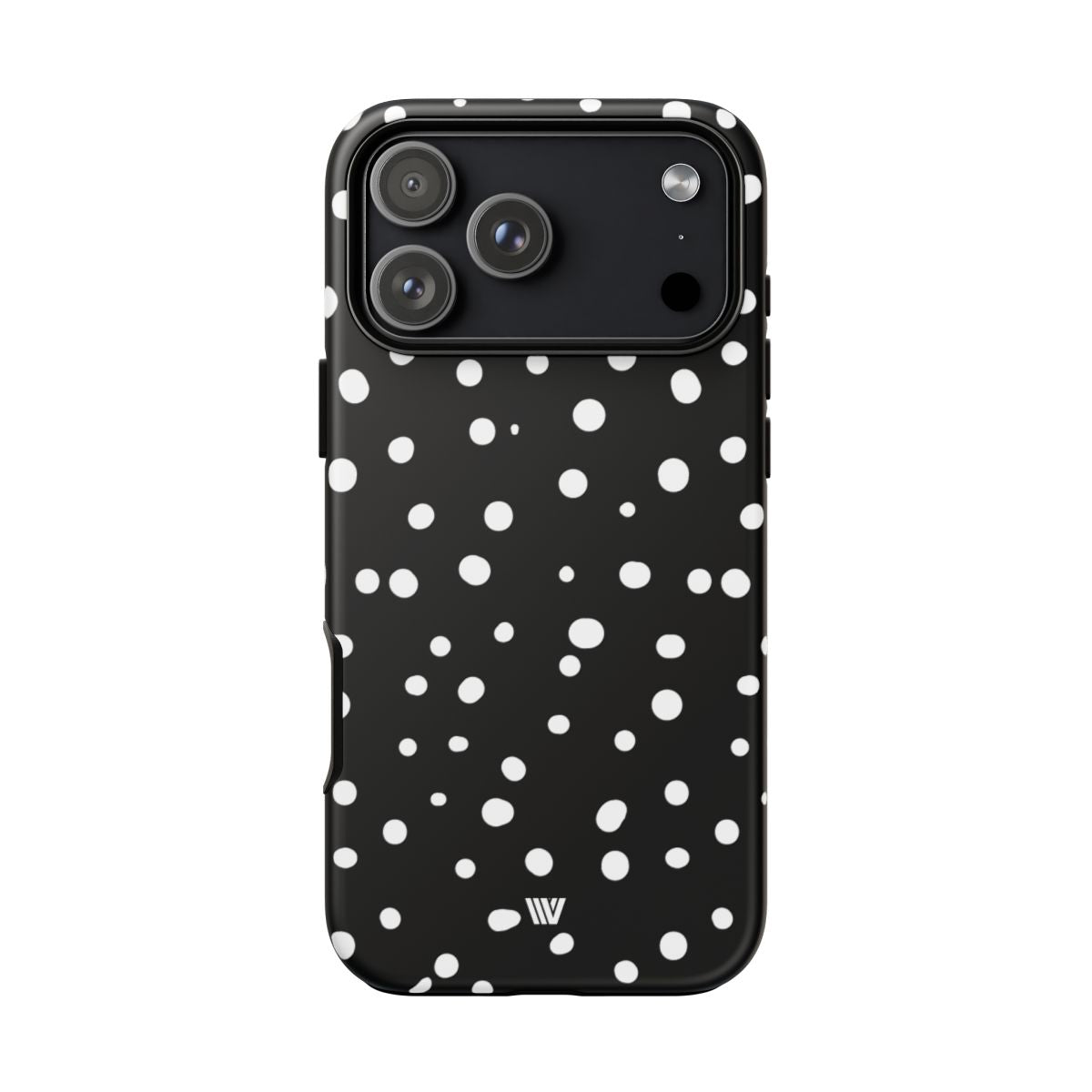 Black and White Dots Tough Phone Case – iPhone 17 Pro Max, Matte