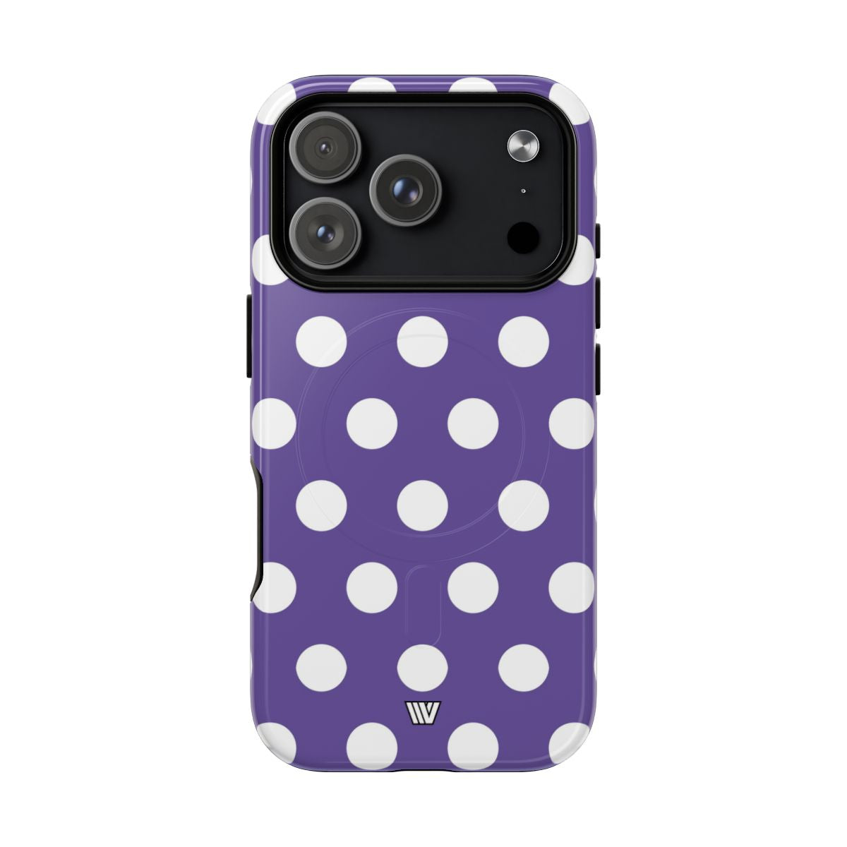 Purple Polka Dots MagSafe Tough iPhone Case – iPhone 18 Pro, Glossy