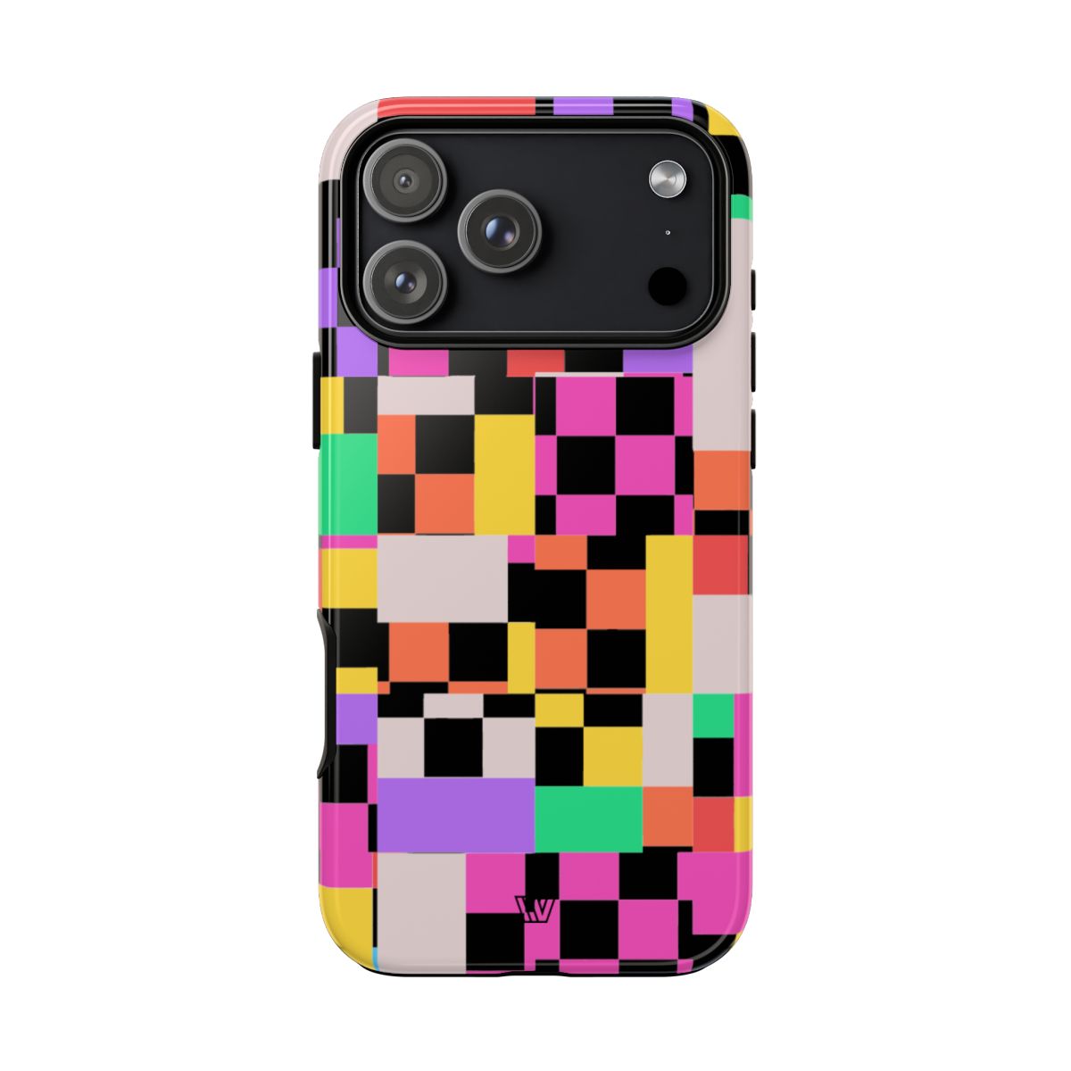 Mashed Up Checkerboard Tough Phone Case – iPhone 18 Pro Max, Glossy