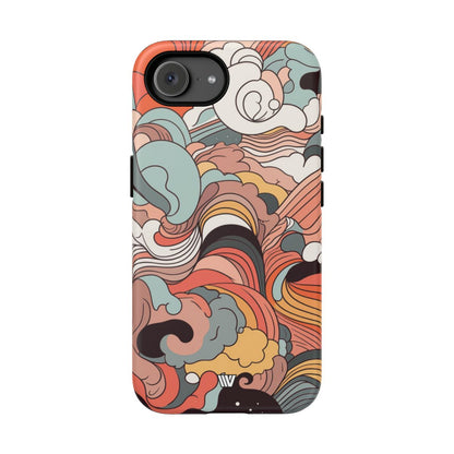 Abstract Doodle Clouds Tough Phone Case – iPhone 16e, Matte