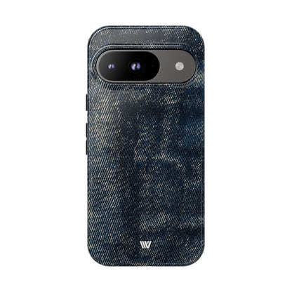 Faded Denim Tough Phone Case – Google Pixel 9, Glossy