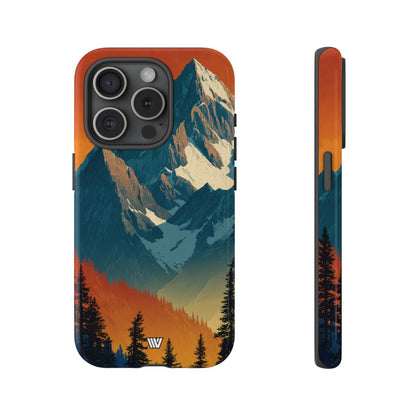 Sunset Summit Tough Phone Case – iPhone 15 Pro, Glossy