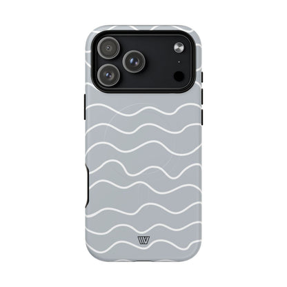 Gray Waves MagSafe Tough iPhone Case – iPhone 18 Pro Max, Matte