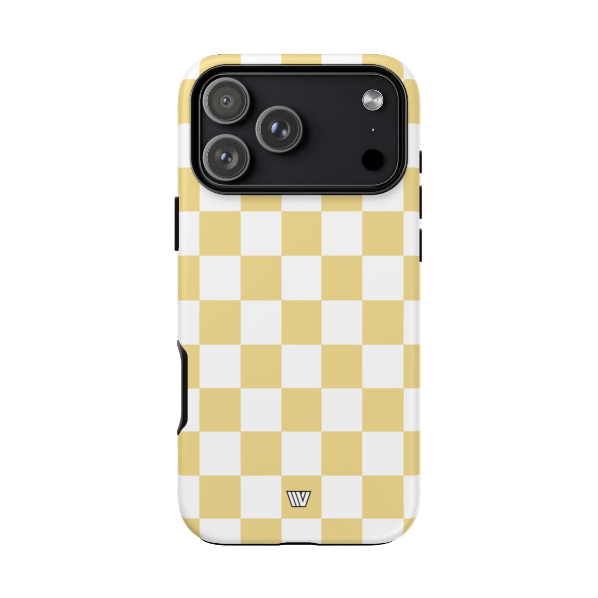 Banana Yellow Checkerboard Tough Phone Case – iPhone 18 Pro Max, Matte