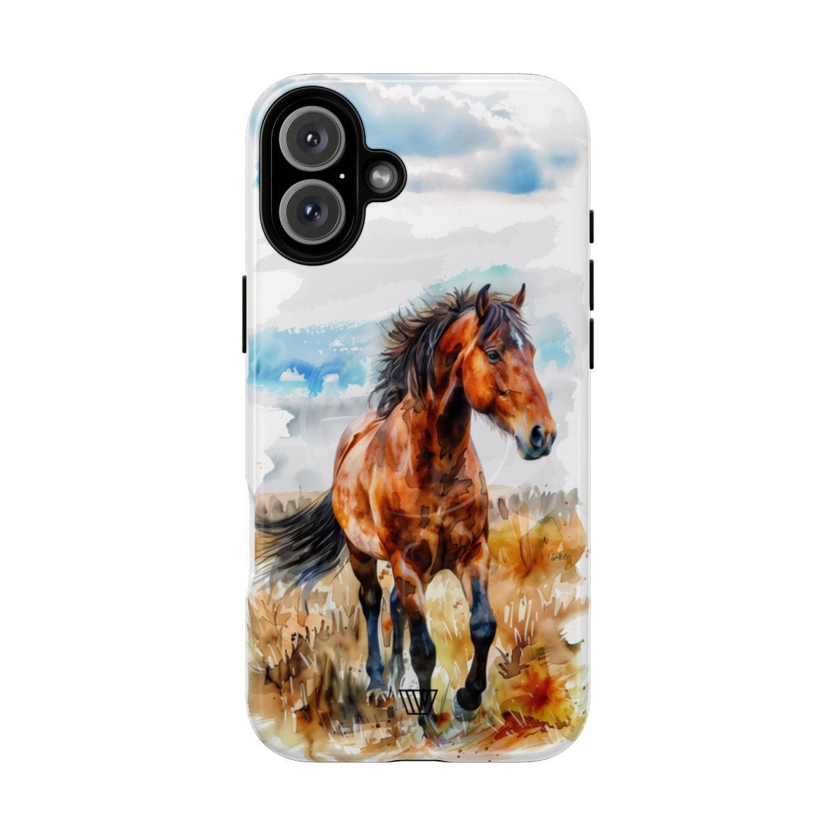 Watercolor Horse MagSafe Tough iPhone Case – iPhone 16 Plus, Glossy