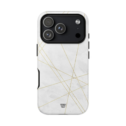 Gold Lines Tough Phone Case – iPhone 17 Pro, Glossy