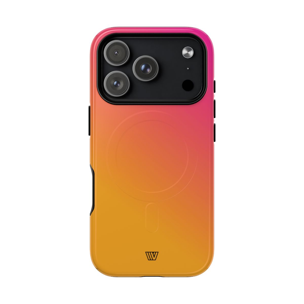 Hot Pink Orange MagSafe Tough iPhone Case – iPhone 17 Pro, Glossy