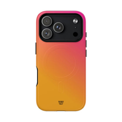 Hot Pink Orange MagSafe Tough iPhone Case – iPhone 17 Pro, Glossy