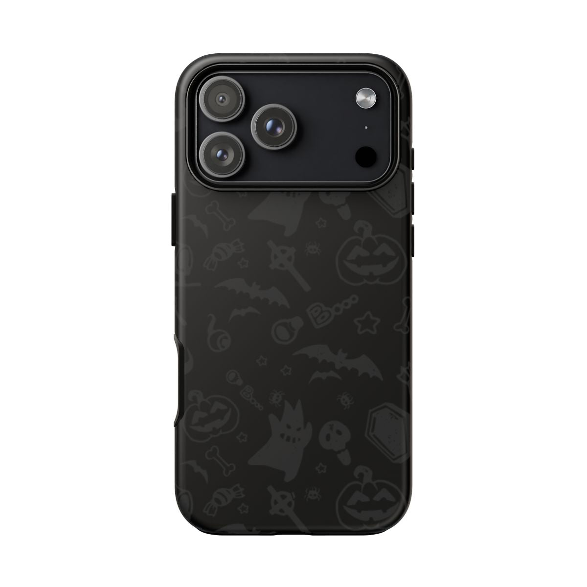 Spooky Halloween Pattern Black Tough Case – iPhone 18 Pro Max, Matte