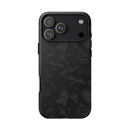 Spooky Halloween Pattern Black Tough Case – iPhone 18 Pro Max, Matte