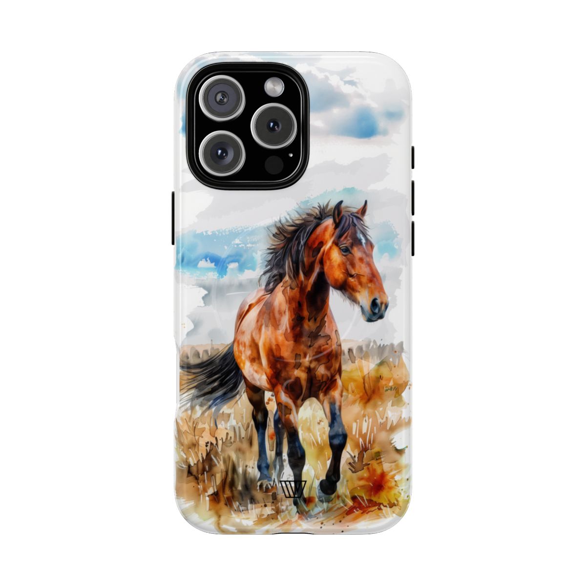 Watercolor Horse MagSafe Tough iPhone Case – iPhone 16 Pro Max, Glossy