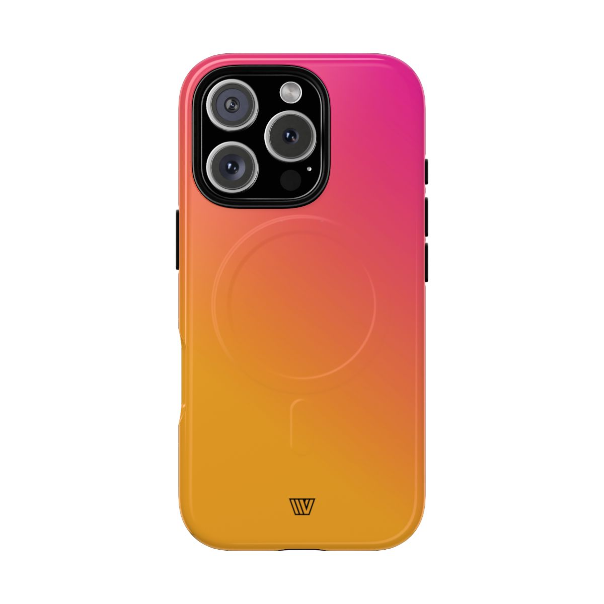 Hot Pink Orange MagSafe Tough iPhone Case – iPhone 16 Pro, Glossy